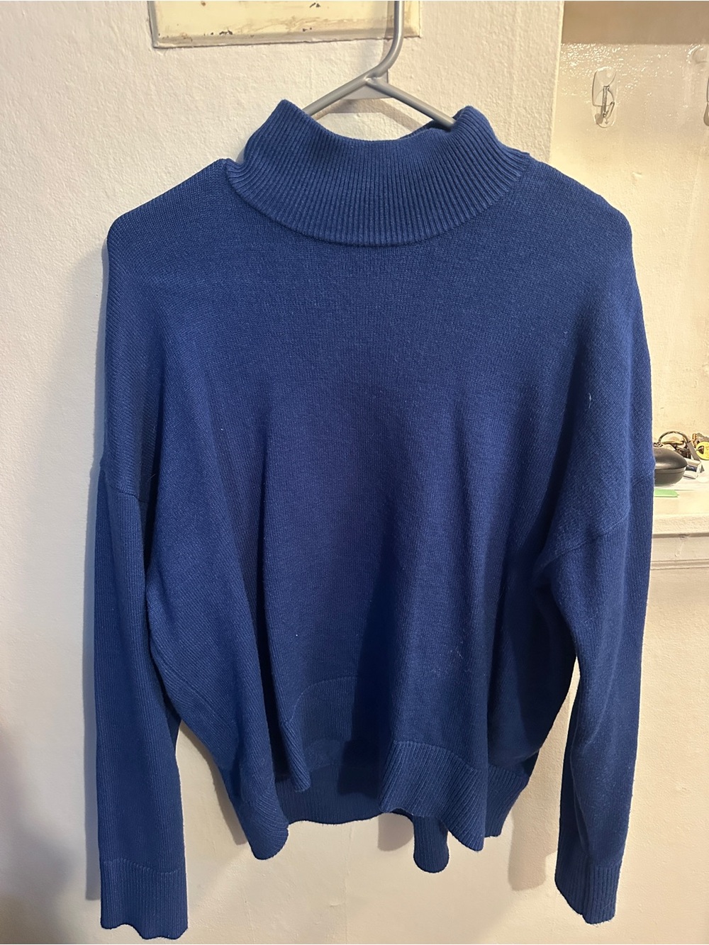 OAK + FORT Royal Blue Turtleneck Sweater